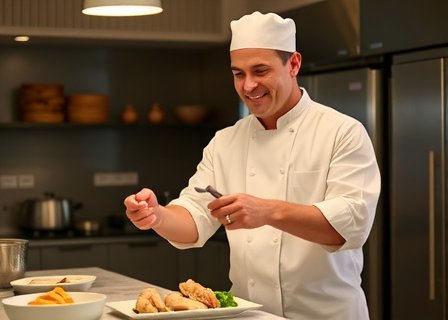 Professional chef in kitchen